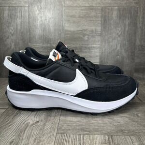 Nike Waffle Debut Sneakers Womens 6 Black White Retro Running NEW DH9523-002